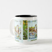 威厳がある、ハリネズミの誕生日のマグ ツートーンマグカップ (正面左)