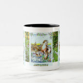 威厳がある、ハリネズミの誕生日のマグ ツートーンマグカップ (中央)