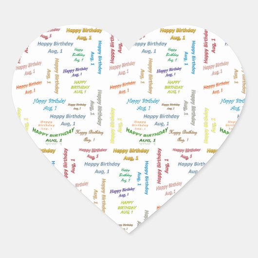 威厳がある, 1誕生日シール ハートシール (正面)