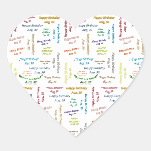 威厳がある, 30誕生日シール ハートシール (正面)