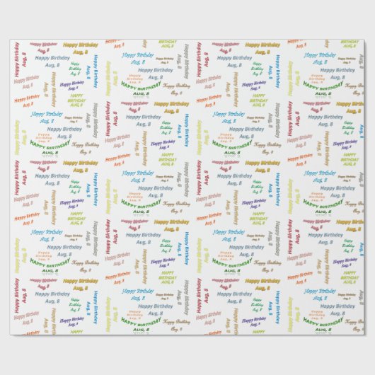 威厳がある, 8誕生日ギフト包装紙 ラッピングペーパー (フラット)