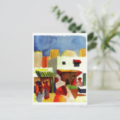 威厳がある_Macke - Algier Market 1914キャンバス ポストカード (スタンド正面)