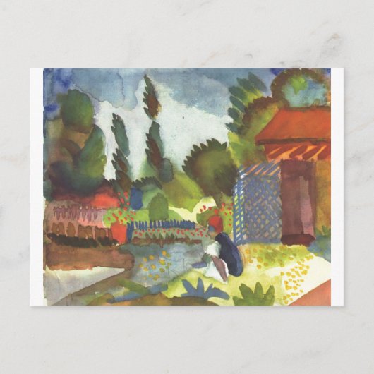 威厳があるMacke – アイスランドシャンク（アラブ1914座席付き） ポストカード (正面)