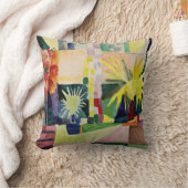 威厳があるMacke：トゥン湖の庭園 クッション (ブランケット)