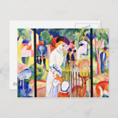 威厳があるMacke - Big Zoo, 威厳がある Macke 絵画's ポストカード (正面/裏面)