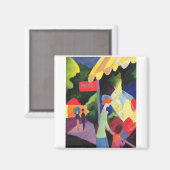 威厳があるMacke - Modefenster 1913水彩 マグネット (正面/裏面)