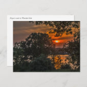 威厳があるSunset on Manistee Lakeはがき ポストカード (正面/裏面)