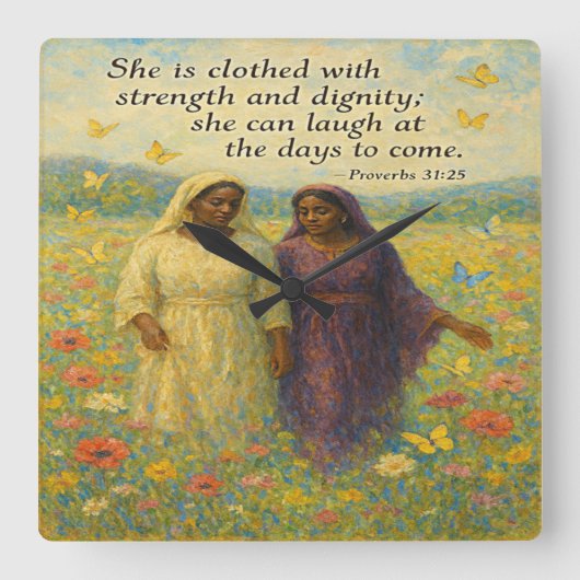 威厳と強さ装飾壁時計 スクエア壁時計 (正面)