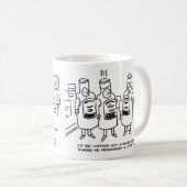 威厳に欠ける販売活動 コーヒーマグカップ (正面右)