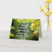 威厳のあるあなたの名前がいかにであるか、賛美歌の8:9 Oの主 カード (黄色い花)