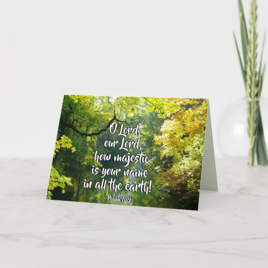 威厳のあるあなたの名前がいかにであるか、賛美歌の8:9 Oの主 カード (正面)