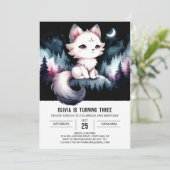 威厳のあるおもしろいウルフ誕生日 招待状 (スタンド正面)