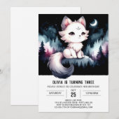 威厳のあるおもしろいウルフ誕生日 招待状 (正面/裏面)