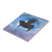 威厳のあるで飛んでいるなブタ タイル (側面)