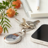 威厳のあるなアフリカ灰色のオウム キーホルダー (側面)