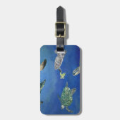 威厳のあるなウミガメ ラゲッジタグ (正面縦)