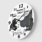 威厳のあるなグレートデーン ラージ壁時計 (傾斜)