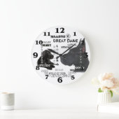 威厳のあるなグレートデーン ラージ壁時計 (ホーム)