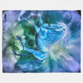 威厳のあるなペガソスのファンタジーの馬のプラシ天 フリースブランケット (正面(横))