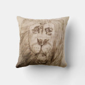 威厳のあるなライオンの装飾用クッション クッション (裏面)