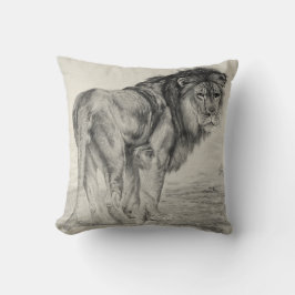 威厳のあるなライオン クッション