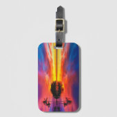 威厳のあるな日没| Waileaのビーチ、マウイ、ハワイ ラゲッジタグ (正面縦)