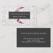 威厳のあるな月の手描きの星雲の抽象芸術の星 名刺 (正面/裏面)