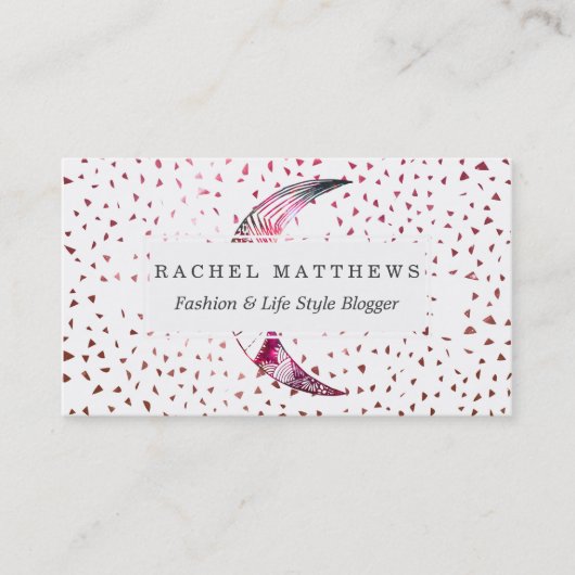 威厳のあるな月の手描きの星雲の抽象芸術の星 名刺 (正面)