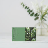 威厳のあるな木の名刺 名刺 (スタンド正面)