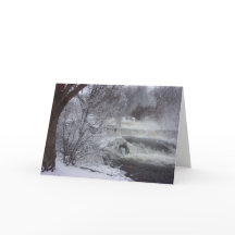 威厳のあるな滝の精神的なクリスマスカード