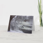 威厳のあるな滝の精神的なクリスマスカード シーズンカード (正面)