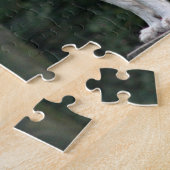 威厳のあるな白いオオカミのジグソーパズル ジグソーパズル (側面)