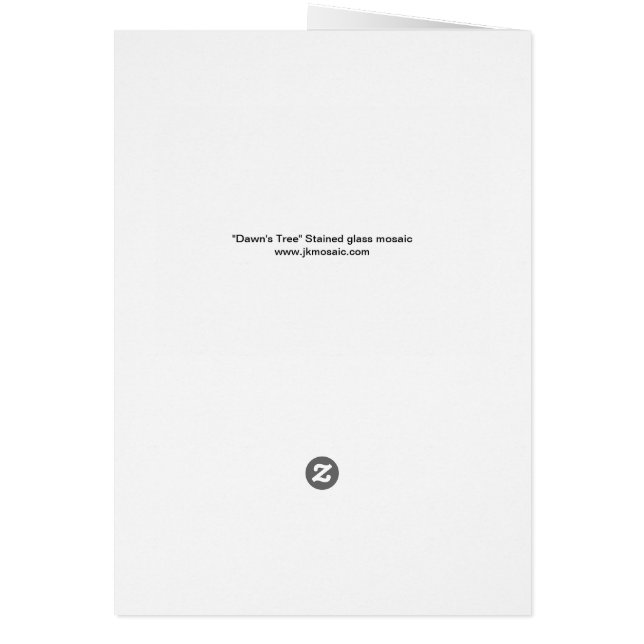 威厳のあるな秋の木のモザイクデザイン (裏面)