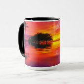 威厳のあるな雲及び反射 マグカップ (正面左)