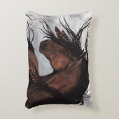 威厳のあるな馬はBihrleによって家の装飾を置きます アクセントクッション (正面(垂直))