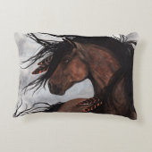 威厳のあるな馬はBihrleによって家の装飾を置きます アクセントクッション (裏面)