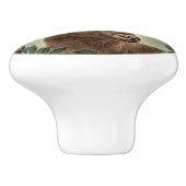 威厳のあるな(雄ジカの)枝角を搭載する美しい雄鹿のシカ セラミックノブ (側面)