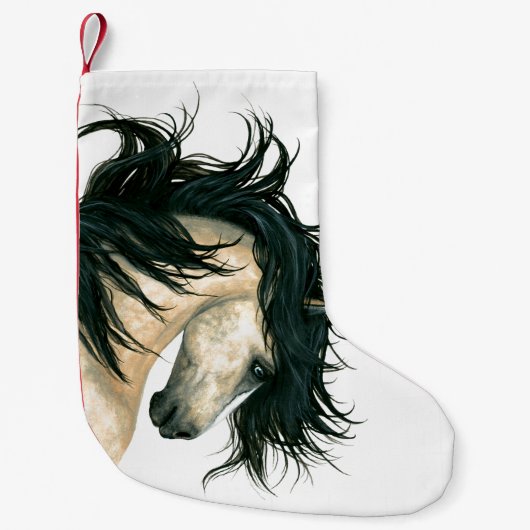 威厳のあるなBuckskinの馬Bihrleに貯蔵するクリスマス スモールクリスマスストッキング (正面)