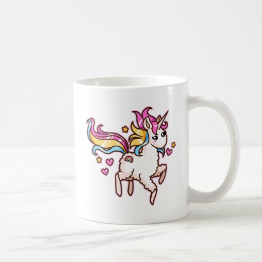 威厳のあるなLlamacorn コーヒーマグカップ (右)