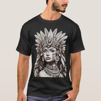 威厳のあるアステカ妃 Tシャツ
