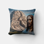 威厳のあるイエス:山の守護者 クッション (正面)