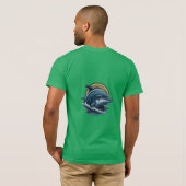 威厳のあるイルカ Tシャツ (裏面フル)