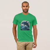 威厳のあるイルカ Tシャツ (正面フル)