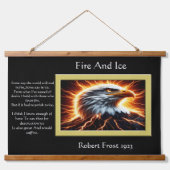 威厳のあるイーグル：稲妻 吊り下げ型タペストリー (正面)