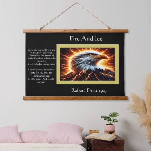 威厳のあるイーグル：稲妻 吊り下げ型タペストリー (寝室)