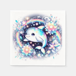 威厳のあるエレガントイルカの赤ちゃん スタンダードカクテルナプキン