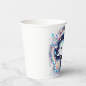 威厳のあるエレガントイルカの赤ちゃん 紙コップ (右)