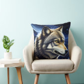 威厳のあるオオカミ クッション (椅子)