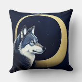 威厳のあるオオカミ クッション (裏面)