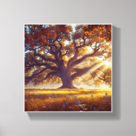 威厳のあるオークの花 キャンバスプリント